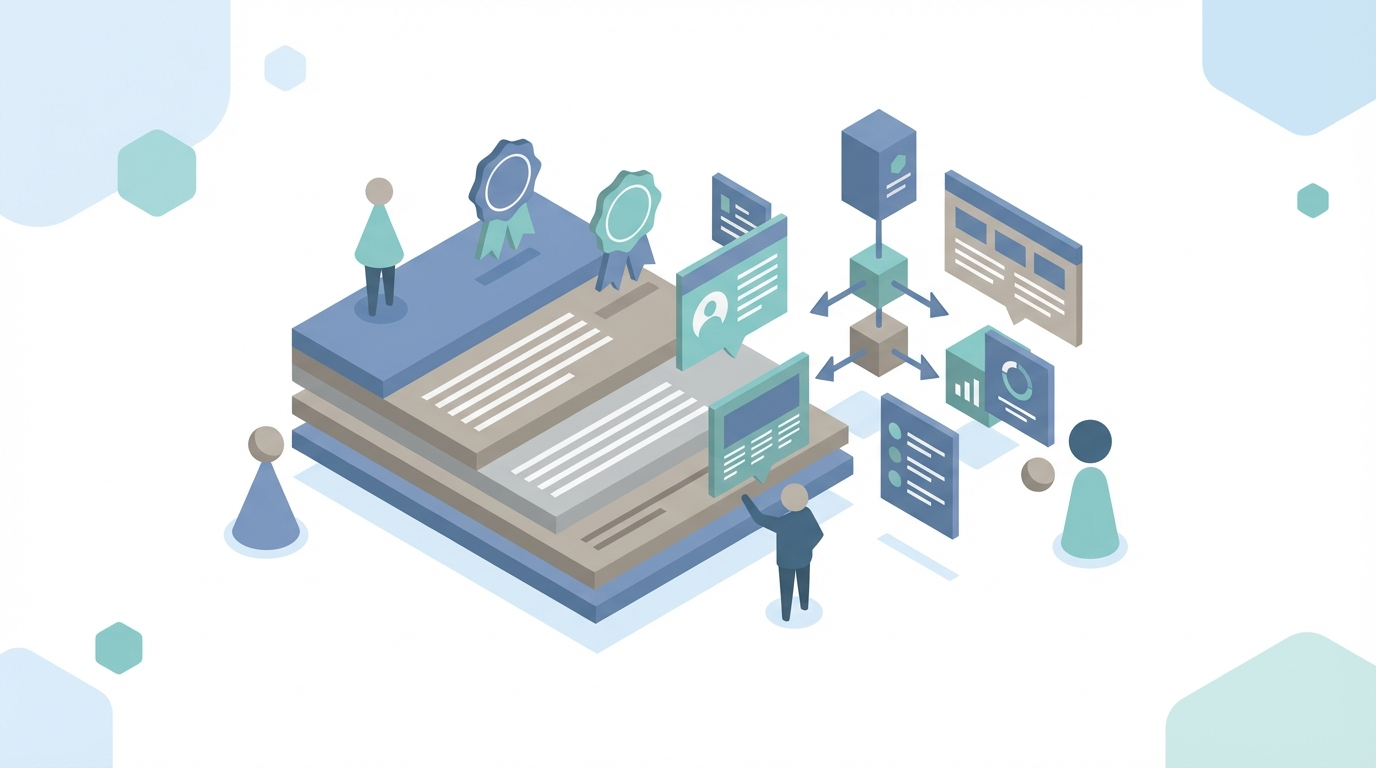 Content structure diagram showing citation layers and structured data hierarchy