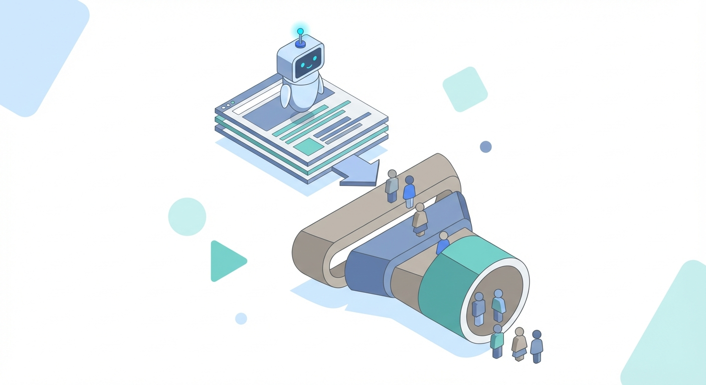 AI system at the top of search results redirecting buyers directly to the bottom of the funnel, bypassing traditional middle stages