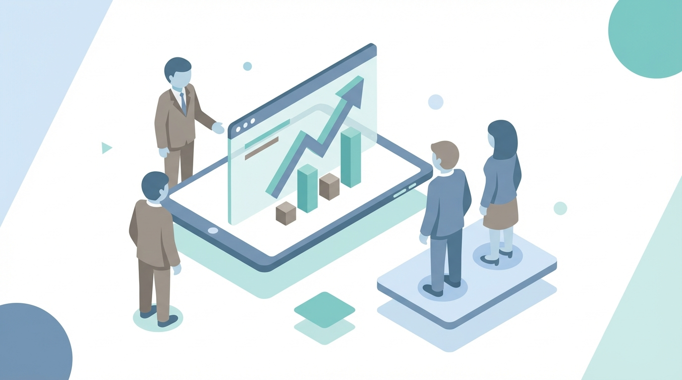 Agency client reporting dashboard illustration