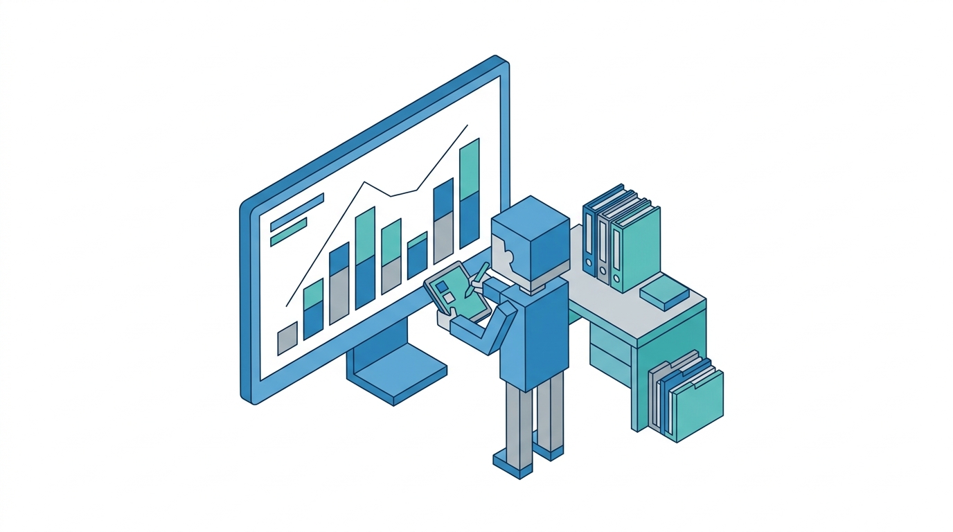 marketer reviewing chart on screen