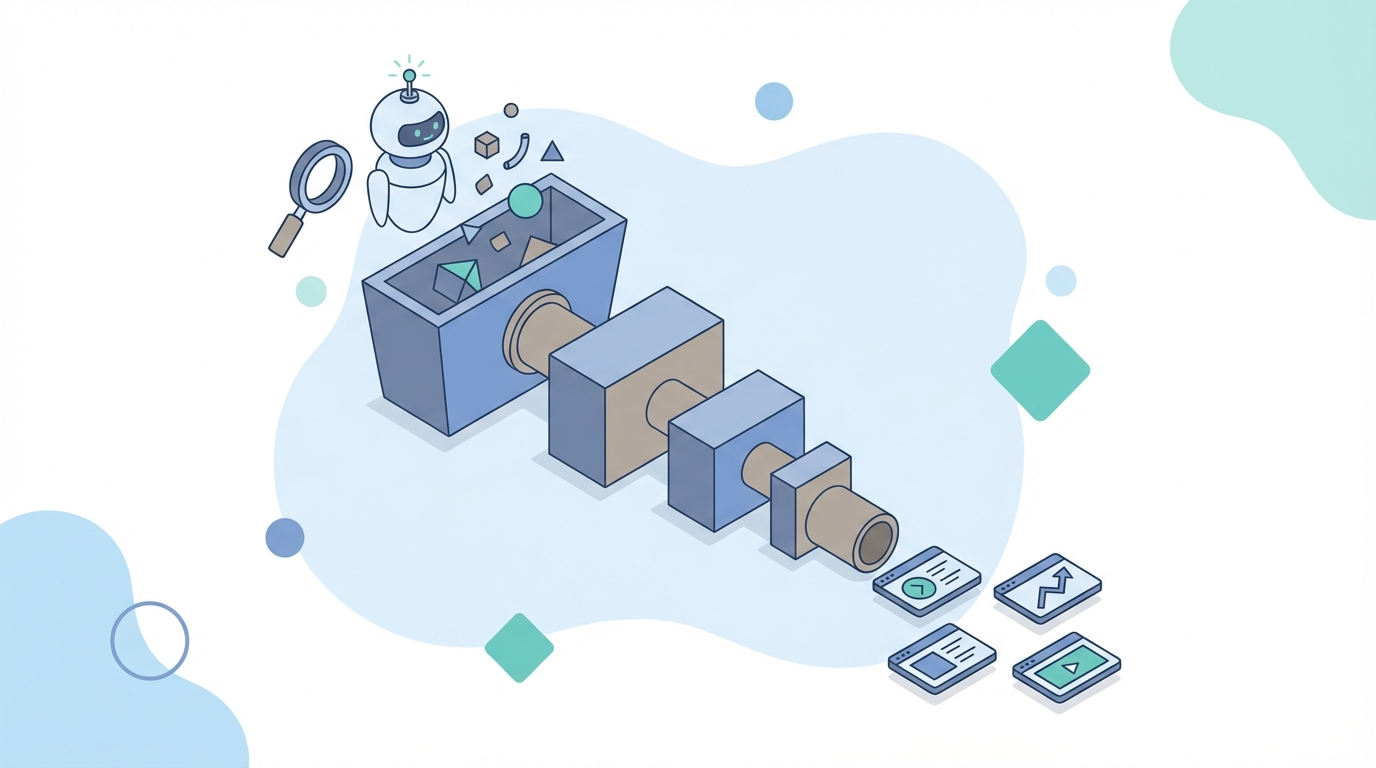 AEO funnel: AI systems filtering and citing authoritative brand content