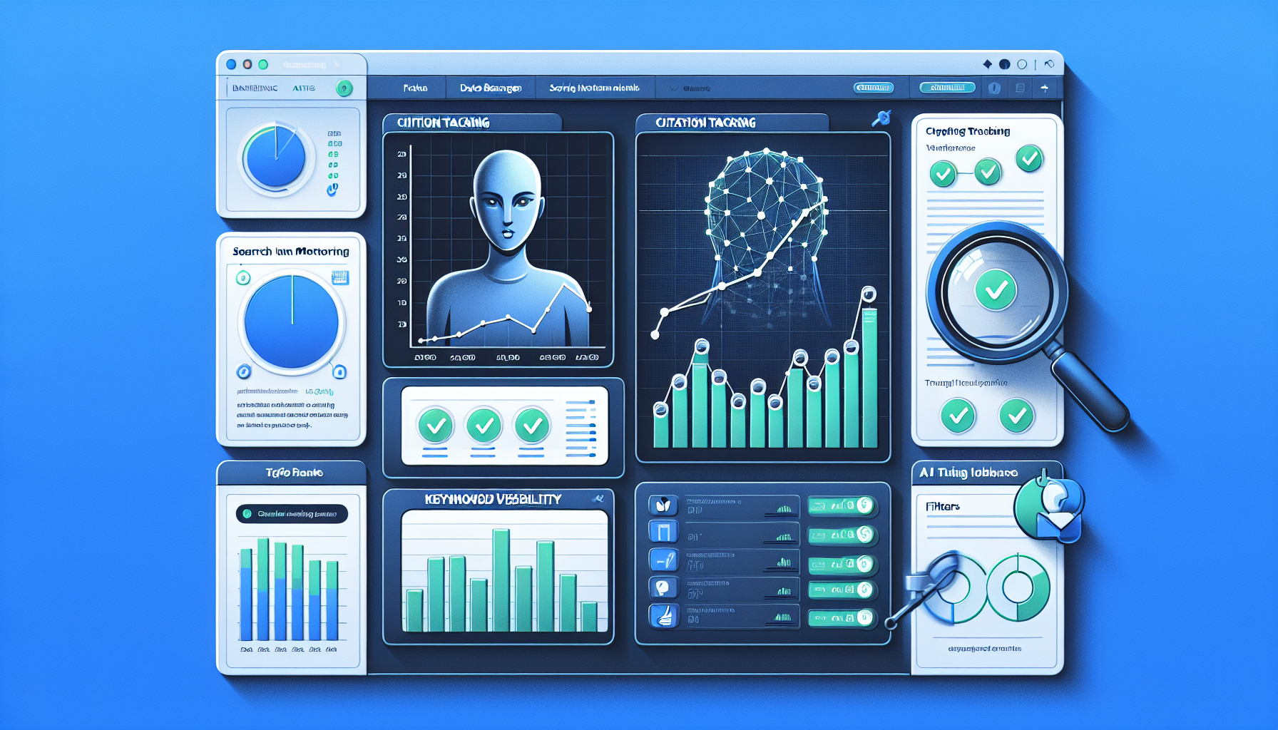 AI search optimization tools and monitoring dashboard