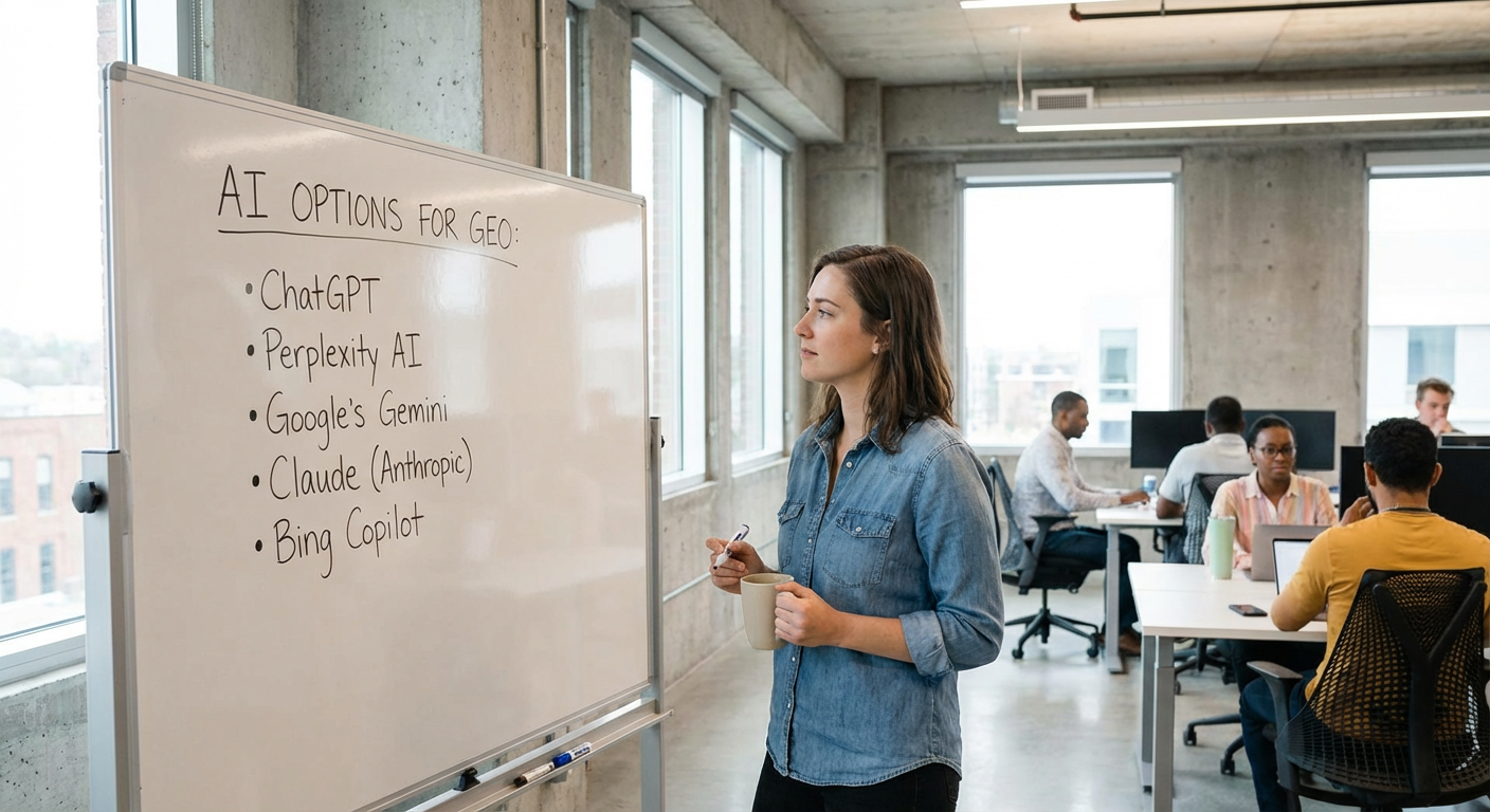 AI platforms and generative search engines showing startup recommendations